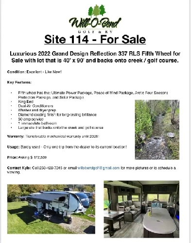 Site 114  WillOBend Golf  RV image