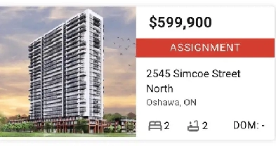 Assignment Sale  2 Bed  2 Bath  Oshawa ON image
