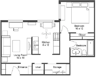 Cat Friendly 1Bedroom Suite for Rent image
