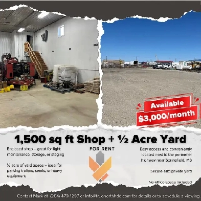 1500 sq ft Shop    Acre Yard image