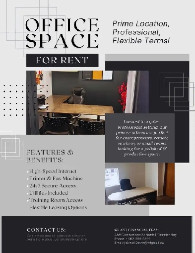 Professional Office Space for Rent  Available June 1 image