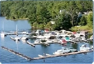 Lac memphrmagog   Roulotte terrain et quai image