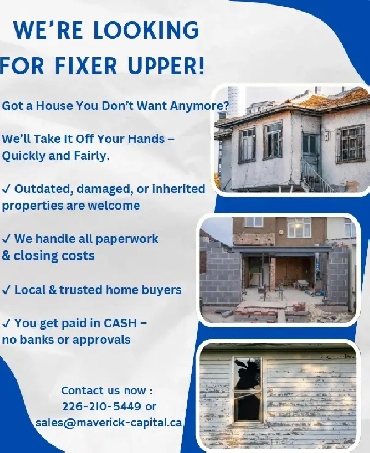WERE LOOKING FOR FIXERUPPERS image