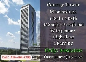 Canopy Tower  1 Bed High Floor   Bal   485K  July 2025 image