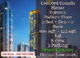 Concord Canada House  Podium Floor  2 Bed   Den   2 Bath image