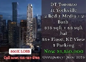 11 Yorkville  2 Bed   Media  55  Floor  Seller 500K LOSS image