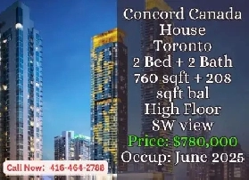Concord Canada House Toronto  2 Bed 2 Bath  780000 image