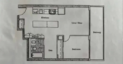 1 Bedroom   Den Washroom parking image