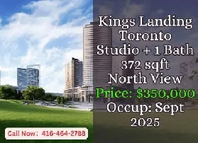 Kings Landing Toronto  Studio Condo  372 sqft  350000 image