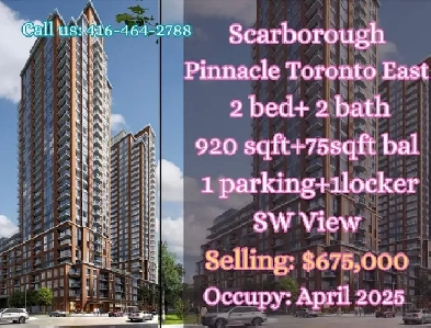 Luxury Scarborough Condo Pinnacle Toronto East 2b2b 675K image