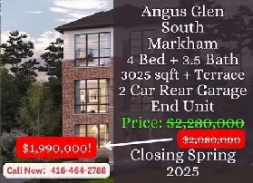 Angus Glen South  4 Bed 35 Bath  290K Price Drop image