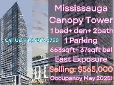 Canopy Tower 1bed den 2bath in Square One Mississauga image