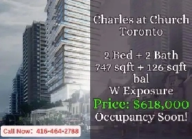 Charles at Church Toronto  2 Bed 2 Bath  618000  Occup Soon image