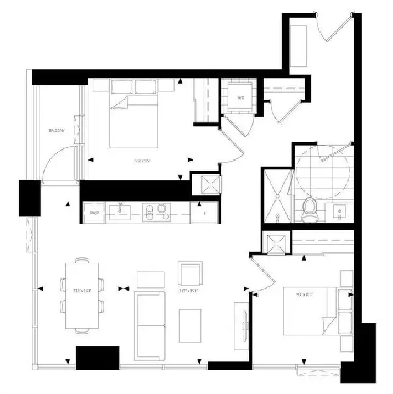 Burke Condo Toronto  2 Bed 1 Bath  South View  759990 image