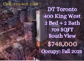 400 King West  Prime Downtown Condo  2 Bed 2 Bath  748k image