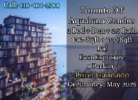 Aqualuna Condo 2 B   Den   25 bath 1367sqft ONLY 1880000 image