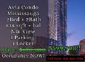 Avia Condo  2 Bed 2 Bath  838 SQFT  599990  Mississauga image