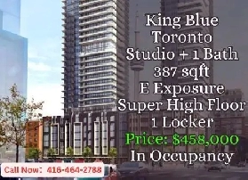 King Blue Condo Toronto  Studio 1 Bath  458000 image