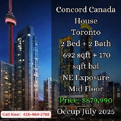 Concord Canada House  2 Bed 2 Bath  NE Exposure  679990 image