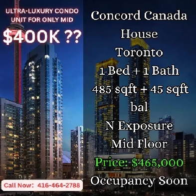 Concord Canada House  1 Bed  ONLY 465000 Occupancy Soon image