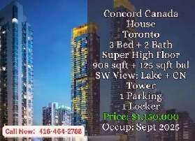 Concord Canada House  3 Bed   2 Bath  Lake  CN Tower View image