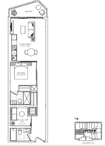DT Toronto Untitled Condo 1bed den 2bath ONLY 589k image
