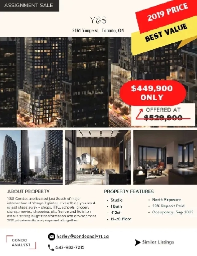 Studio  Yonge  Eglinton  Just 449K Below Original image
