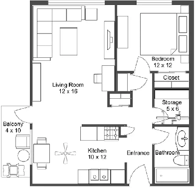 Cat friendly 1bedroom suite for rent image