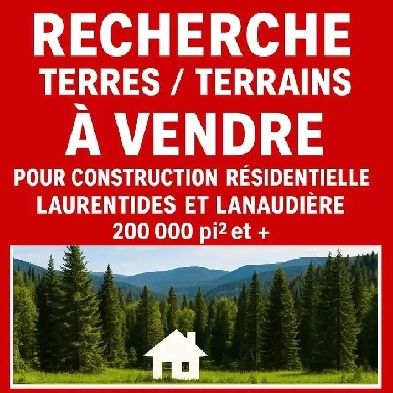 RECHERCHE TERRAIN 200 000PI2   RSIDENTIEL image
