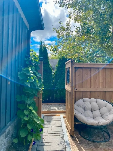 1 or 2 bedroom Furnished unit w Private backyard and entrance image