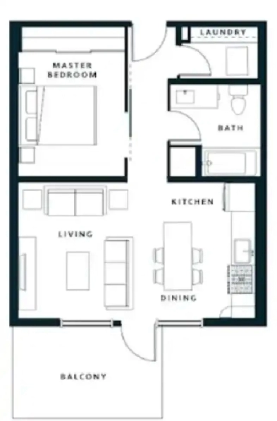 1 bed 1 bath apartment for rent near hospitals and U of C Image# 1
