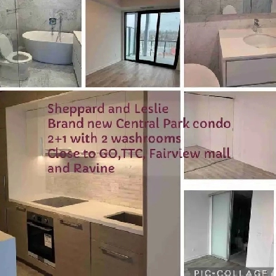 Urban Luxury and Ravine backyard - 2 1 bdrm Leslie subway Image# 1