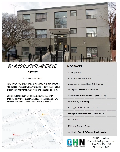 Apartment 1 BEDROOM - at Clouston Avenue, YORK ON Image# 1