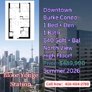 Burke Condos! $765/Sqft MUST GO! Bloor Yonge Living Image# 1
