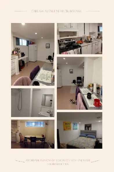 Danforth and Pape 1 bedroom cozy basement apartment $1450 Image# 1