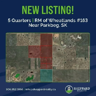 4 Qtrs Deeded Land   1 Qtr Assignable Crown Lease | Parkbeg, SK Image# 1