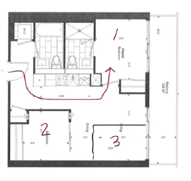 Master bedroom rent for Sep 1,  new condo at Front st E Toronto Image# 1