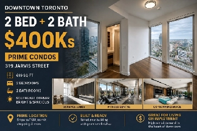 2 BED   2 BATH in Downtown Toronto for SALE | $490000 Image# 1