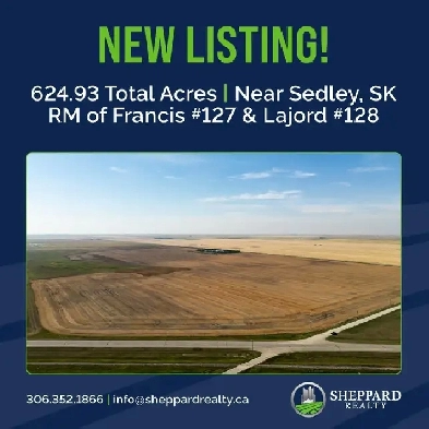 FARMLAND FOR SALE BY TENDER | 624.93 Acres | Near Sedley, SK Image# 1