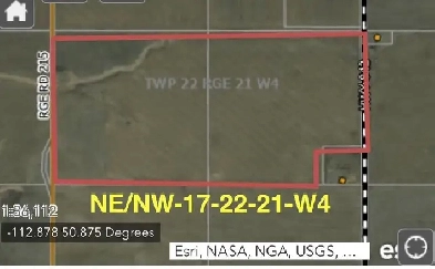1/2 SECTION DRYLAND NEAR CLUNY, AB Image# 1