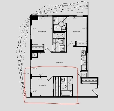 One bedroom private washroom next to TMU Image# 1