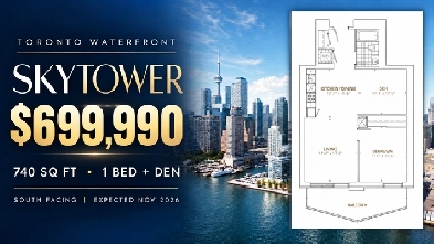 SkyTower Toronto Waterfront | 740 Sq Ft 1 Bed Den | $699,990 Image# 1